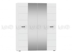 НЭНСИ NEW Шкаф 4-створчатый (Белый глянец холодный/белый) в Троицке - troick.mebel-74.com | фото